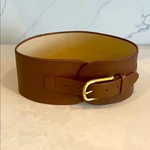 Womens like new brown leather Hugo Boss belt